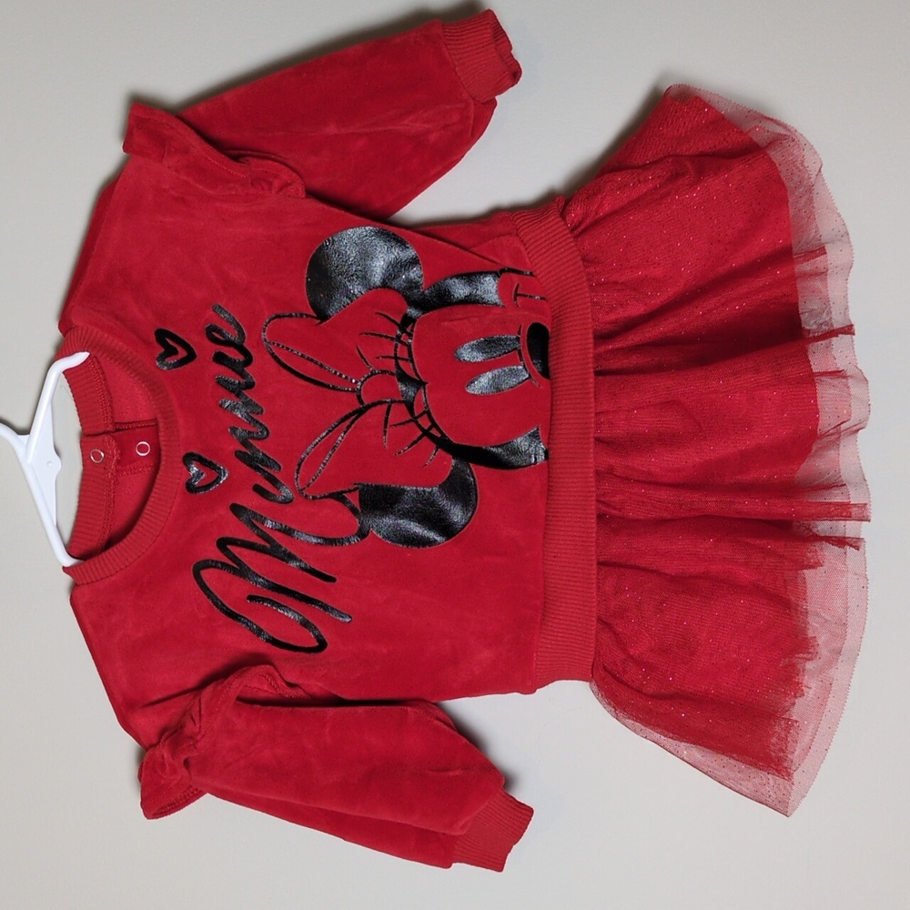Disney Baby Velour Tutu Dress Minnie Mouse Christmas